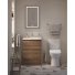 Тумба с раковиной и зеркалом BelBagno Kraft 39-60-PIA-BB-8099-3-60 Rovere Tabacco