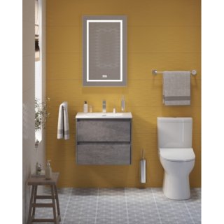 Тумба с раковиной и зеркалом BelBagno Kraft 39-60-BB-8099-3-60 Cemento Grigio