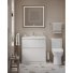 Тумба с раковиной и зеркалом BelBagno Kraft 39-80-PIA-BB-8099-3-80 Bianco Opaco