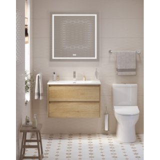 Тумба с раковиной и зеркалом BelBagno Kraft 39-80-BB-8099-3-80 Rovere Nebrasca Nature