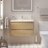 Тумба с раковиной и зеркалом BelBagno Kraft 39-80-BB-8099-3-80 Rovere Nebrasca Nature