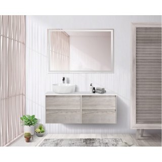 Мебель для ванной BelBagno Kraft-1200-L-S Rovere Galifax Bianco