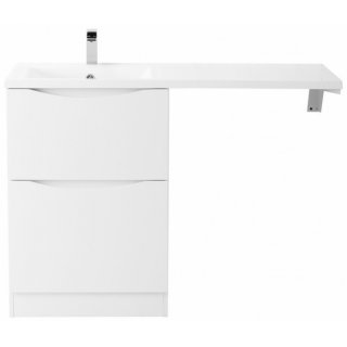 Тумба с раковиной под стиральную машину BelBagno Lavanderia 120-BB1200/480-LV-MR-L Bianco Lucido