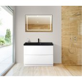 Мебель для ванной BelBagno Marino 80-PIA-BB800/450-LV-ART-AST-NERO Bianco Lucido