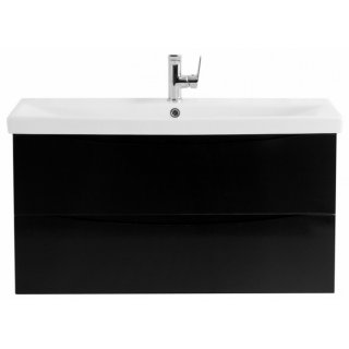 Тумба с раковиной BelBagno Marino-CER 90-BB-0323-90-LVB Nero Lucido