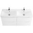 Тумба с раковиной BelBagno Marino-CER 120-BB-0325-120-2-LVB Bianco Opaco