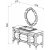 Мебель для ванной Белюкс Кастилия 170 черная/серебро