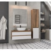Мебель для ванной Brevita Dakota 100 белая подвесная