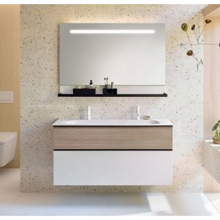 Мебель для ванной Burgbad Fiumo 120 см дерево/белая