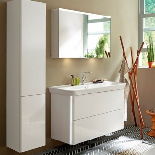 Мебель для ванной Burgbad Iveo 100 с подсветкой белый глянец