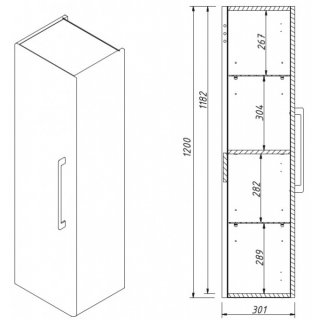 Шкаф-пенал Caprigo Accord 35