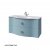 Мебель для ванной Caprigo Nokturn 100 со стеклянной раковиной и двумя ящиками