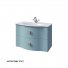 Мебель для ванной Caprigo Nokturn 80 со стеклянной раковиной и двумя ящиками