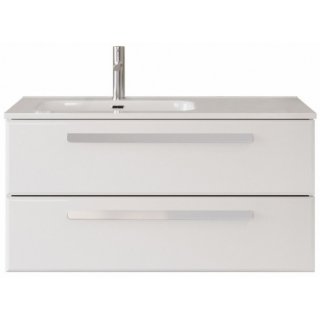 Тумба с раковиной Cezares Eco-CER-N 100-CZR-8095-100-L-RS156SC.3/512 Bianco Lucido