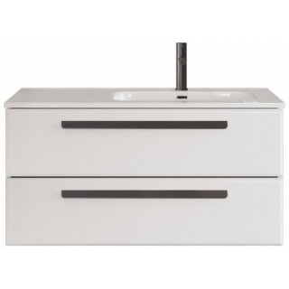 Тумба с раковиной Cezares Eco-CER-N 100-CZR-8095-100-R-RS156BL.3/512 Bianco Lucido