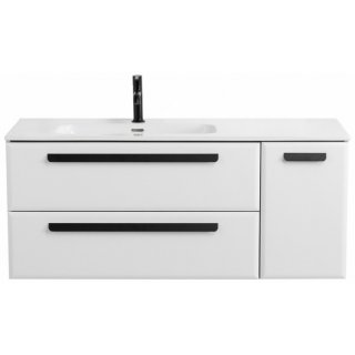 Тумба с раковиной Cezares Eco-CER-N 120-2C-1A-BL-CZR-8095-120-L Bianco Lucido