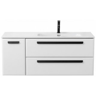 Тумба с раковиной Cezares Eco-CER-N 120-2C-1A-BL-CZR-8095-120-R Bianco Lucido