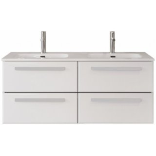 Тумба с раковиной Cezares Eco-CER-N 120-4C-CZR-8073-120-2-RS156SC.3/320 Bianco Lucido