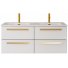 Тумба с раковиной Cezares Eco-CER-N 120-4C-CZR-8073-120-2-RS156SG.3/320 Bianco Lucido