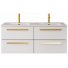 Тумба с раковиной Cezares Eco-CER-N 120-4C-CZR-8095-120-2-RS156SG.3/320 Bianco Lucido