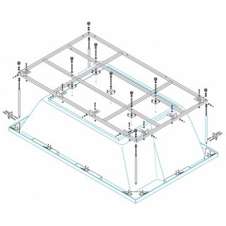 Металлический каркас для ванны Cezares PLANE-DUO-MF