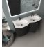 Мебель для ванной с двумя раковинами Cezares Rialto 138 Grafite
