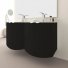 Мебель для ванной с двумя раковинами Cezares Rialto 138 Grafite