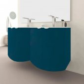 Мебель для ванной с двумя раковинами Cezares Rialto 138 Blu Petrolio