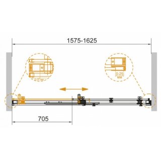 Душевая дверь Cezares STYLUS-SOFT-BF-1-160