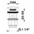 Донный клапан для раковин Cisal ZA001620 черный глянец
