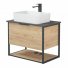 Мебель для ванной Corozo Фрейм 70 см сонома/черный