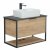 Мебель для ванной Corozo Фрейм 80 см сонома/черный