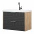 Мебель для ванной Corozo Инди 80 см дуб канзас/графит