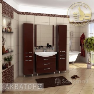 Мебель для ванной Акватон Ария Н 80 см темно-коричневая