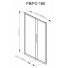 Душевая дверь Deto FC 160-180 см (регулируется в пределах 20 см)