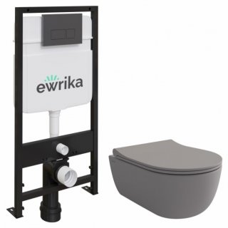 Комплект Ewrika ProLT 0026-2020 + Bocchi V-Tondo 1417-006-0129 + Ewrika 0044 черная матовая