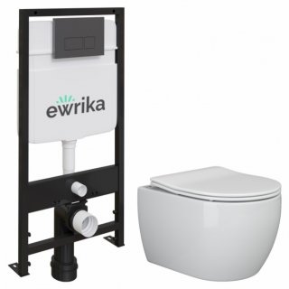 Комплект Ewrika ProLT 0026-2020 + Ceramica Nova Play CN3001 + Ewrika 0044 черная матовая