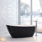 Ванна акриловая Excellent Comfort+ черно-белая