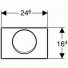 Клавиша смыва Geberit Delta 15 115.101.00.1 хром