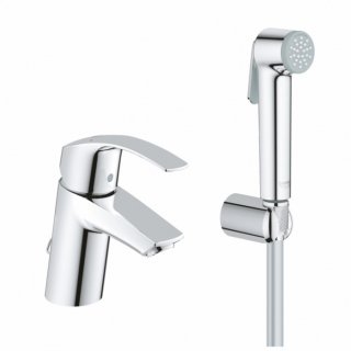 Смеситель для раковины с гигиеническим душем Grohe Eurosmart 23124002