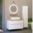 Мебель для ванной Jorno Wood 100 белая со светлой столешницей