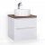 Мебель для ванной Jorno Wood 60 белая с темной столешницей
