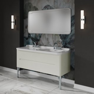 Мебель для ванной Kerasan Waldorf 150 белая ножки хром