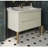 Мебель для ванной Kerasan Waldorf 100 ваниль ножки бронза