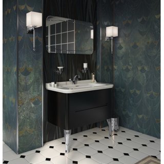 Мебель для ванной Kerasan Waldorf 100 черная ножки хром