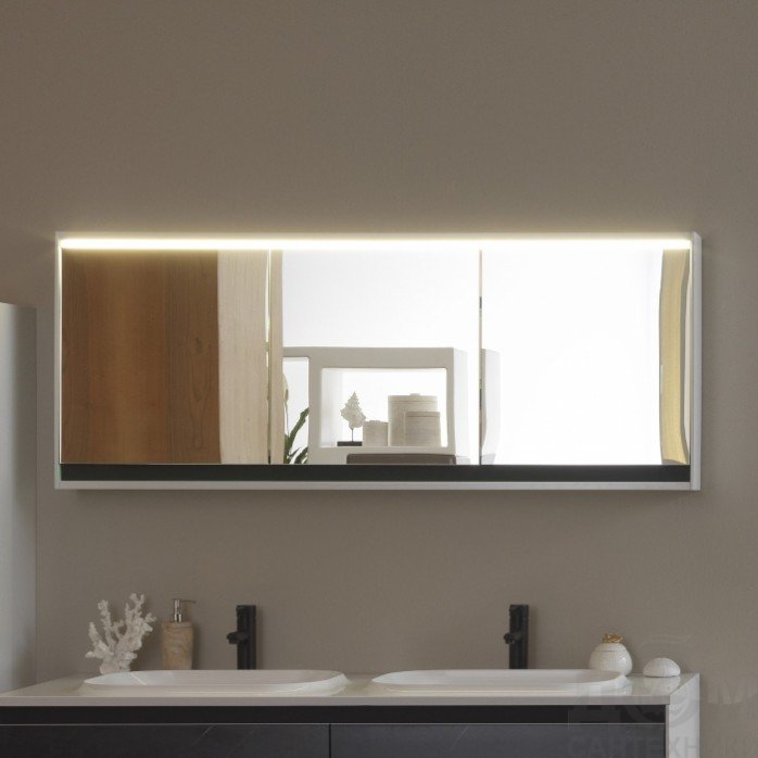 Зеркальный шкаф для ванной 40 см с подсветкой