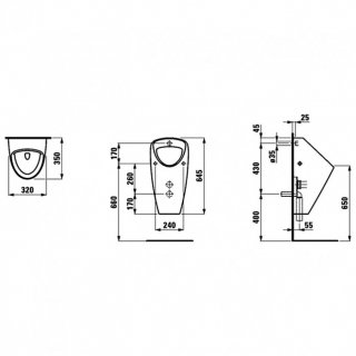 Писсуар Laufen Caprino Plus 8.4206.1.000.000.1