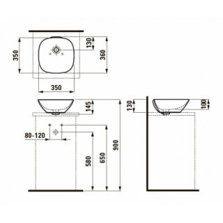Раковина Laufen Ino 812300 белая