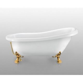 Ванна акриловая Magliezza Alba 168x72 см ножки золото