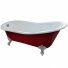 Ванна чугунная Magliezza Gracia Red 170x76 см ножки хром